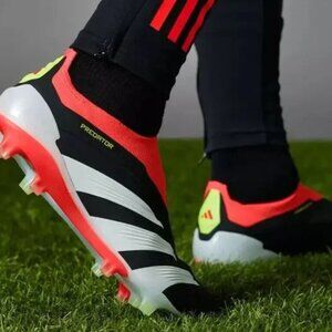 Adidas Predator Elite Laceless FG Soccer Cleats Black IE1805 Men 12